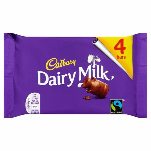 Chocolate cadbury pack 4 130 grs