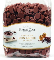 Chocolate cobertura leche bolsa 500 grs