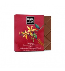 Økologisk mælkechokolade 36% kakao masala økologisk 20g