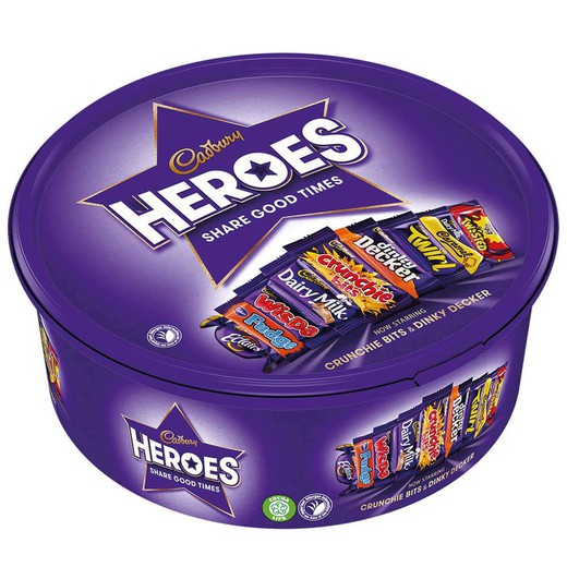 Special christmas chocolate cadbury heroes 600 grs