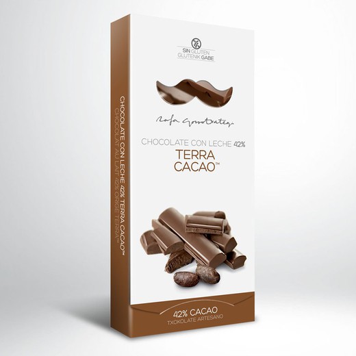 Chocolate leche 42% Terra cacao Rafa Gorrotxategi 100 grs