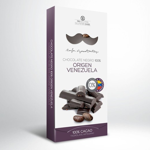 Chocolate negro 100% origen Venezuela Rafa Gorrotxategi 100 grs