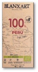 Chocolate Negro 100% Peru Ecológico Blanxart 75 grs