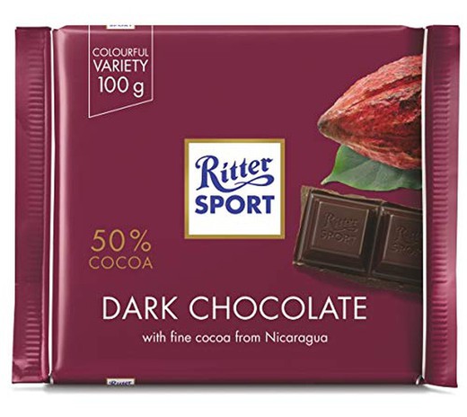 Chocolate Negro 50% Ritter Sport 100 Grs