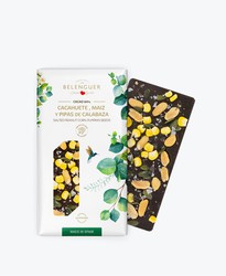 Dark Chocolate 64% peanuts, corn, pumpkin seeds and sea salt Artesano Belenguer 105 g