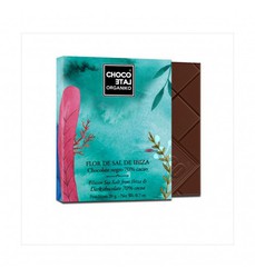 Chocolate negro 70 % cacao, con sal de ibiza organiko 20 grs bio