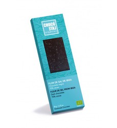 Μαύρη σοκολάτα 70% κακάο, άνθος αλατιού από ibiza organiko
