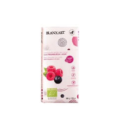 70% pure chocolade met framboos en açaí bio blanxart 100 grs