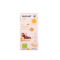 70% pure chocolade met maca en ecologisch vlas blanxart 100 grs