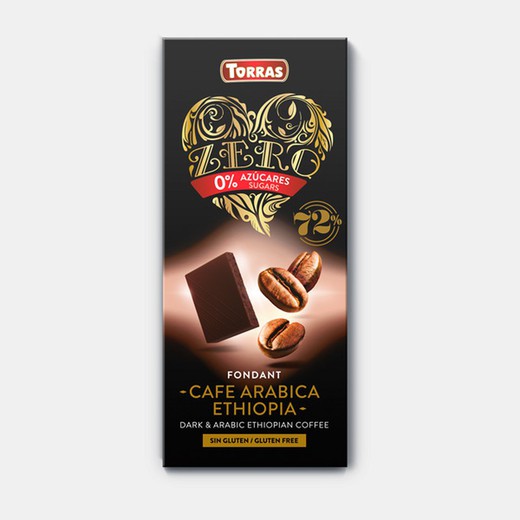 Chocolate negro 72% café torras sin azúcar 100 grs