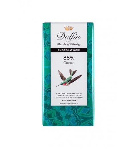Chocolate amargo 88% da República Dominicana Dolfin 30 grs