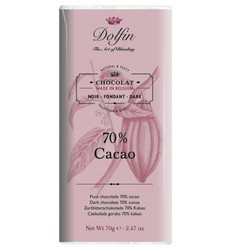 Chocolate negro al 70% de cacao dolfin 70 grs