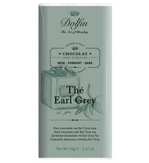 Mörk choklad med te earl grey delfin 70 grs