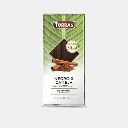 Chocolate negro canela torras sin azúcar stevia 125 grs