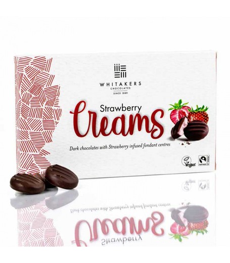 Mørk chokolade med Strawberry Whitakers 150 gr
