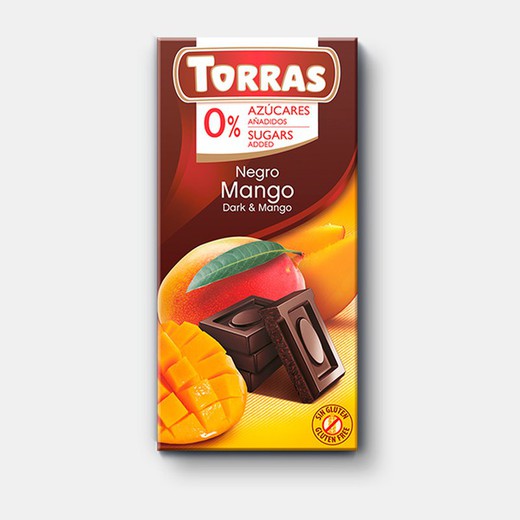 Chocolate negro mango torras sin azúcar añadido 75 grs