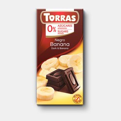 Chocolate negro plátano torras sin azúcar añadido 75 grs