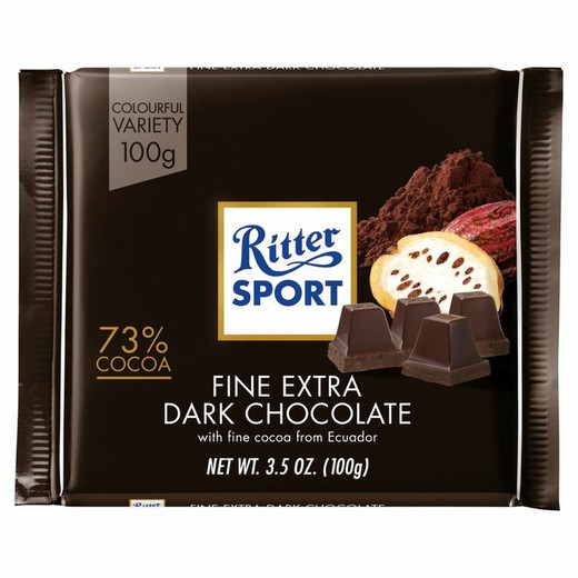 Chocolate ritter sport chocolate negro 100 grs