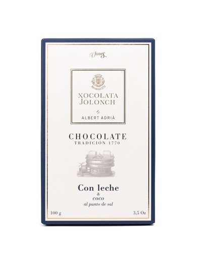 Chocolate tradição 1770 leite de coco salgado albert adrià jolonch 100 grs