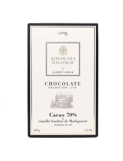 Chocolate tradição 1770 baunilha madagascar sal 70% cacau albert adrià jolonch 100 grs