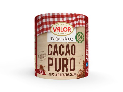 Chocolate Valor Cacao Puro Polvo 250 Grs 0% Azúcar Añadido 250 Gr Repostería