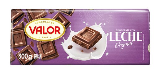 Chocolate Valor con Leche 35% 300 Grs Tableta