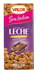 Chocolate Valor Leche Almendra Sin Lactosa 150 Gr Sin Lactosa