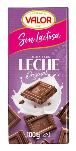 Chocolate Valor Leche Sin Lactosa 100 Gr Sin Lactosa