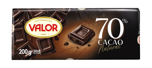 Chocolate Valor Negro 70% 200 Grs Tableta