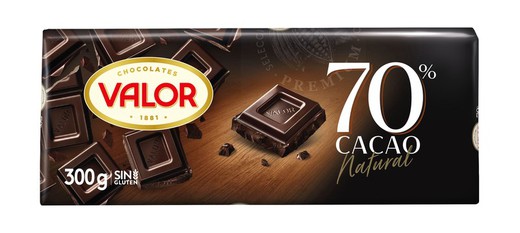 Chocolate Valor Negro 70% 300 Grs Tableta