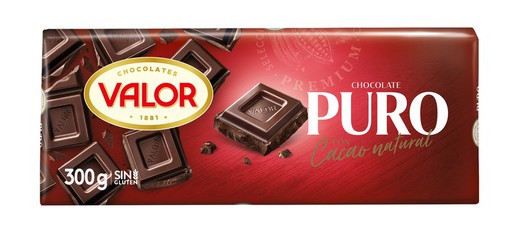 Chocolate Valor Puro 300 Grs Tableta