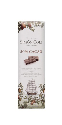 Chocoladereep 50% 25g simon coll