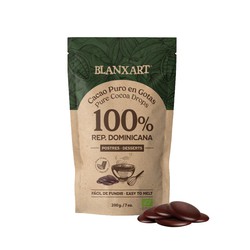Couvrance chocolat gouttes 200 grs 100% rep dominicain blanxart