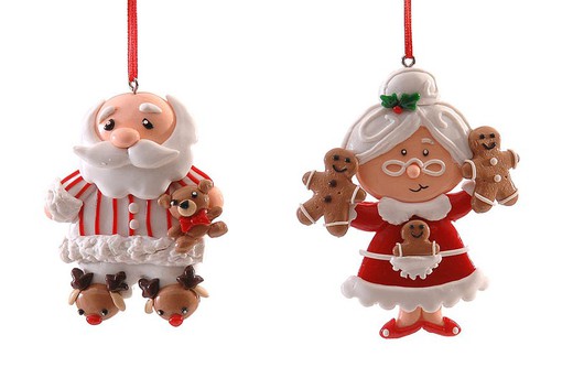 Colganes de Navidad Cocineros Santa Claus 8 cms Vetur