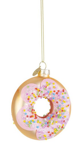 Colgante Arbol Navidad Cristal Forma Donuts Bizzotto