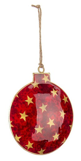 Metallic Christmas Tree Pendant with Red Ball Bizzotto