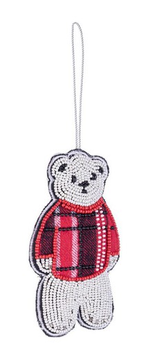 Christmas Tree Pendant Fabric Bear Design Bizzotto