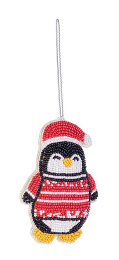 Colgante Arbol Navidad Tela Diseño Pingüino Bizzotto