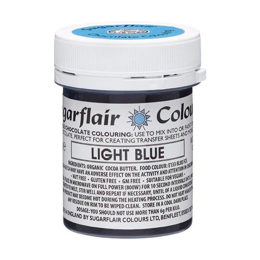 Light blue gel dye 35 grs sugarflair