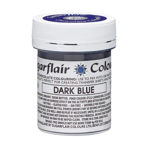 Σκούρο μπλε χρώμα gel 35 grs sugarflair