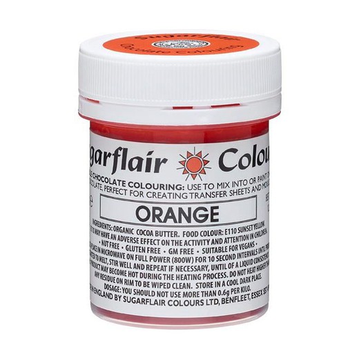 Χρώμα πορτοκαλί gel 35 grs sugarflair