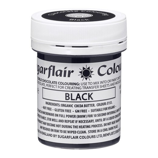 Zwarte gel kleurstof 35 grs sugarflair