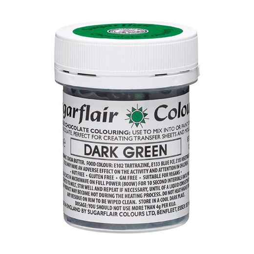 Colorant gel vert foncé 35 grs sugarflair