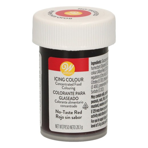 Red color paste without flavor 28 grs wilton