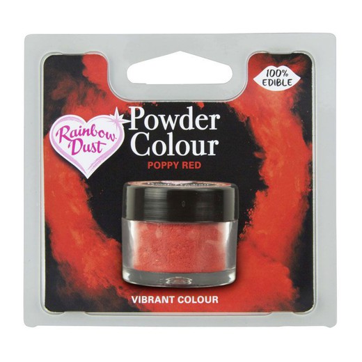 Colorante polvo powder poppy rojo rainbow dust