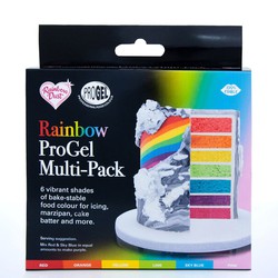 Colorante progel concentrado pack 6 arcoiris 30 grs rainbow dust