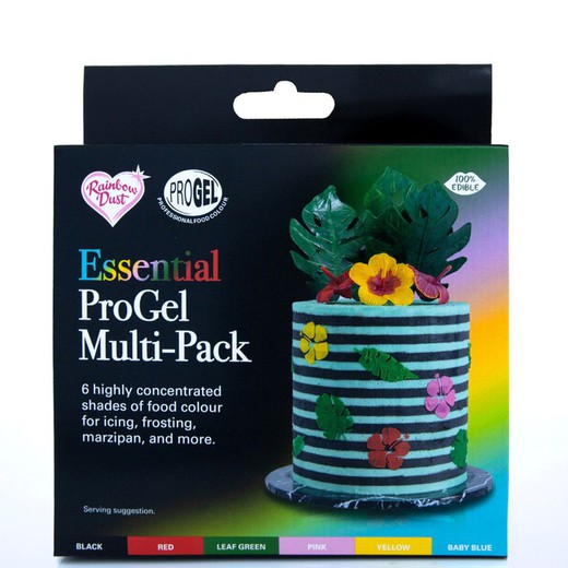 Colorante concentrato progel pack 6 essentials 30 gr polvere arcobaleno