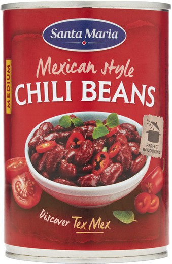 Comida Mexicana Mexican Chili Beans 410G Santa Maria