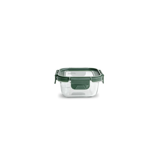 Square glass container 320 ml glass lid Oven-safe