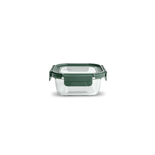 Square glass container 520 ml glass lid Oven-safe